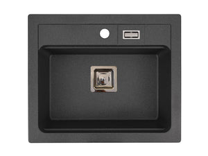 Zlewozmywak Kuchenny Granitowy - York - 59 x 50 cm