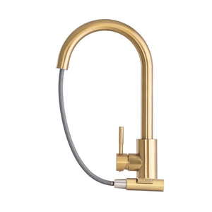 Bateria kuchenna zlewozmywakowa Julia - Złoto Szczotkowane