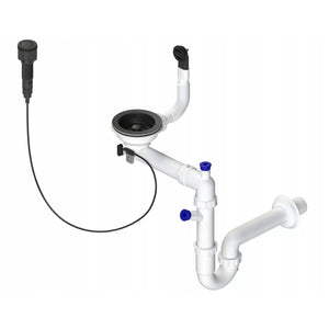 Syfon Jednokomorowy - Automatyczny Click Clack - Czarny