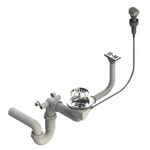 Syfon Jednokomorowy do Zlewozmywaka Ahena - Automatyczny - Chrom