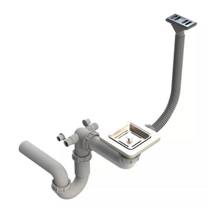 Syfon Jednokomorowy do Zlewozmywaka York - Manualny - Chrom