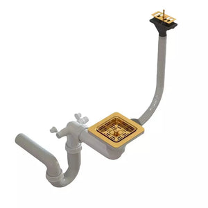 Syfon Jednokomorowy do Zlewozmywaka York - Manualny - Złoty